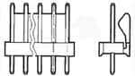 TE CONNECTIVITY 矩形连接器 - 针座 - 公插针 643569-6