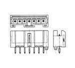 TE CONNECTIVITY 矩形连接器 - 针座 - 公插针 6-1376492-2
