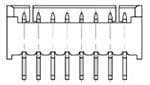 TE CONNECTIVITY 矩形连接器 - 针座 - 公插针 2-1734598-8