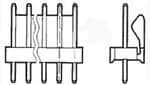 TE CONNECTIVITY 矩形连接器 - 针座 - 公插针 641922-6