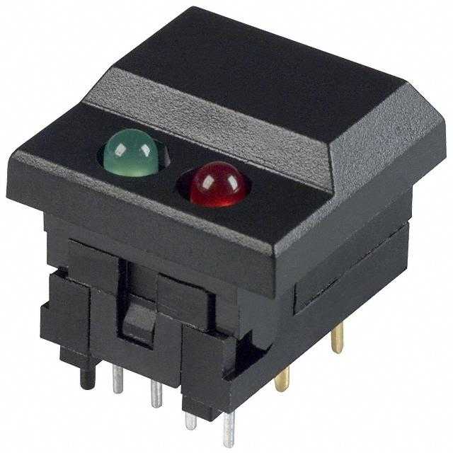 E-SWITCH 按钮开关 5511MBLKREDGRN