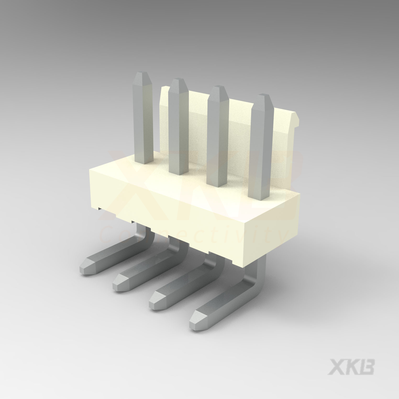 XKB CONNECTIVITY/中国星坤 矩形连接器 - 针座 - 公插针 X9396WR-04A-N0SN