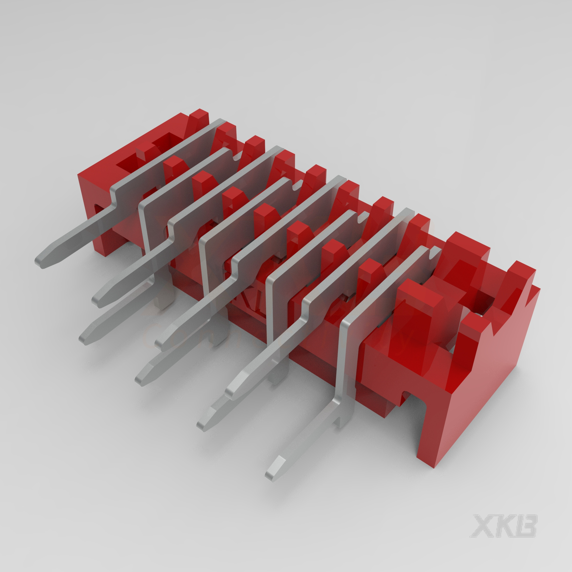 XKB CONNECTIVITY/中国星坤 矩形连接器 - 针座 - 公插针 X9127WR-08B4-9TSNRE