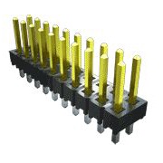 SAMTEC 矩形连接器 - 针座 - 公插针 TSW-102-07-T-D