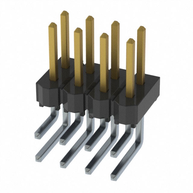 SAMTEC 矩形连接器 - 针座 - 公插针 HTSW-104-08-L-D-RA