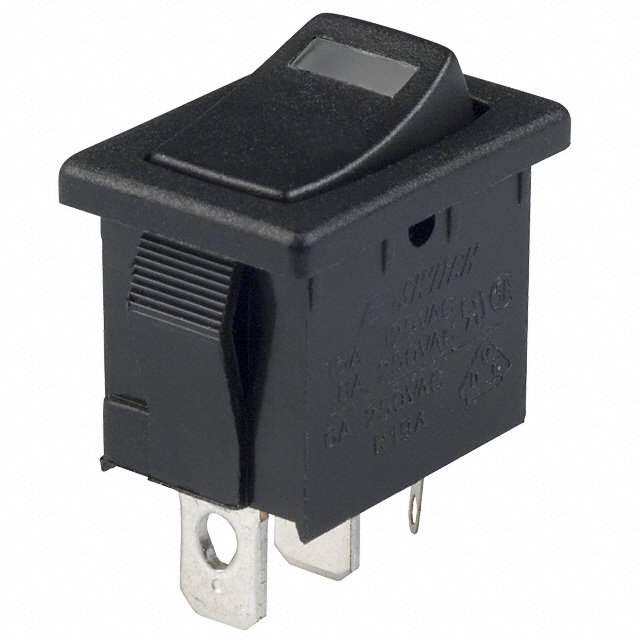 E-SWITCH 翘板开关 R1966ABLKBLKEFYEL