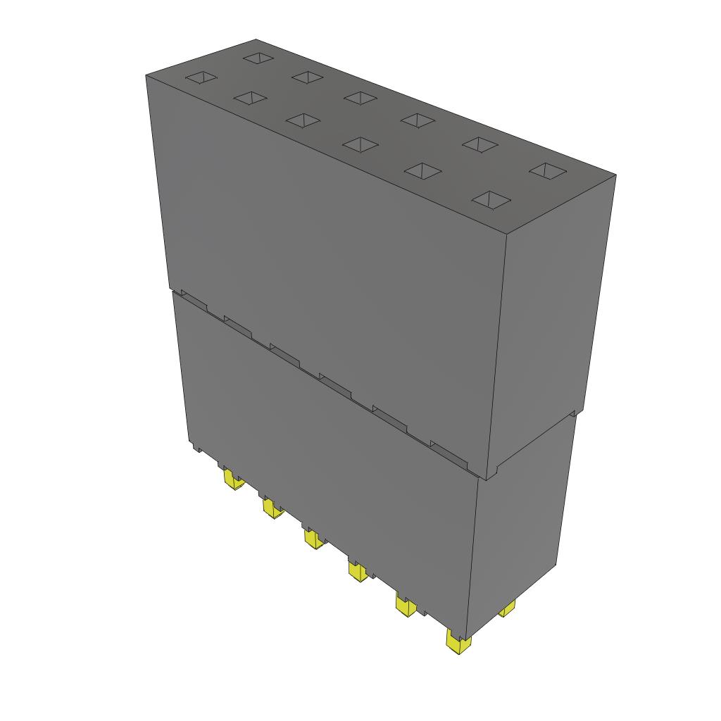 SAMTEC 矩形连接器 - 针座 - 插座/母插口 ESQ-106-33-G-D